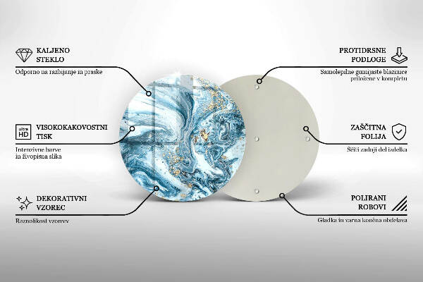 Unterlage für Kerzen Struktur mit Gold