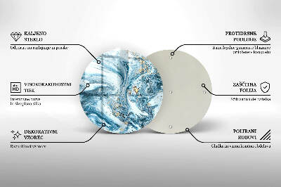 Unterlage für Kerzen Struktur mit Gold