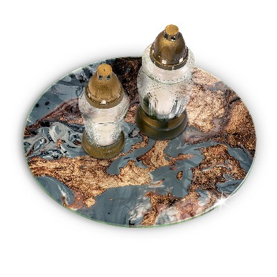 Grabkerzen Unterlage Goldene Felsformation