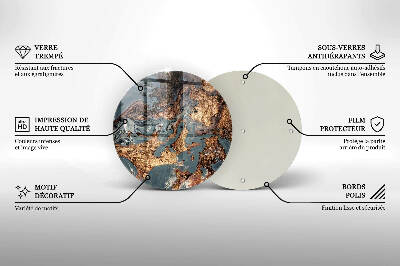 Grabkerzen Unterlage Goldene Felsformation