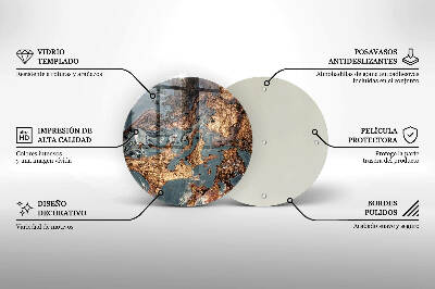Grabkerzen Unterlage Goldene Felsformation