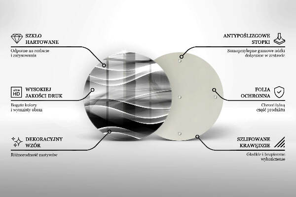 Unterlage für Kerzen Abstrakte, sanfte Linien