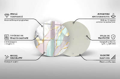 Grabkerzen Unterlage Pastellfarbener Marmor