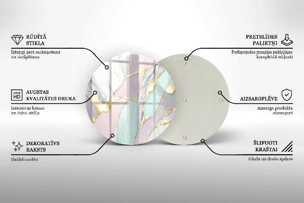Grabkerzen Unterlage Pastellfarbener Marmor