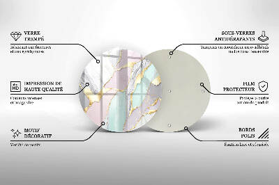 Grabkerzen Unterlage Pastellfarbener Marmor