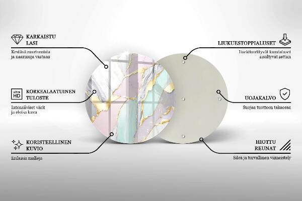 Grabkerzen Unterlage Pastellfarbener Marmor