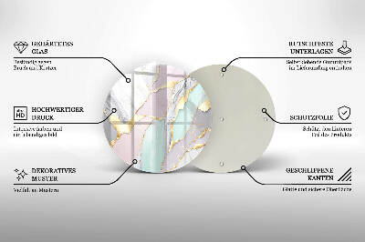 Grabkerzen Unterlage Pastellfarbener Marmor