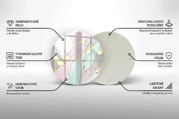 Grabkerzen Unterlage Pastellfarbener Marmor