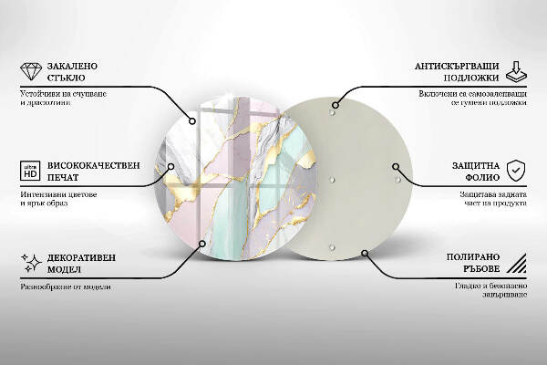 Grabkerzen Unterlage Pastellfarbener Marmor