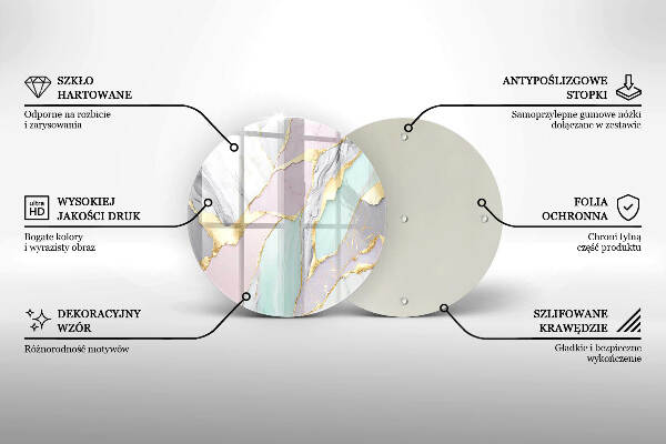 Grabkerzen Unterlage Pastellfarbener Marmor