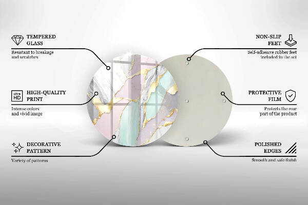Grabkerzen Unterlage Pastellfarbener Marmor