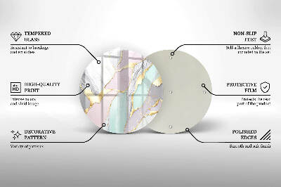 Grabkerzen Unterlage Pastellfarbener Marmor