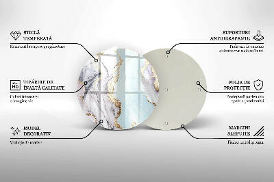 Unterlage für Kerzen Pastellfarbener Marmor