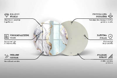 Unterlage für Kerzen Pastellfarbener Marmor