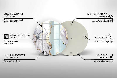 Unterlage für Kerzen Pastellfarbener Marmor