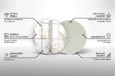 Grabkerzen Unterlage Heller Marmor mit Gold