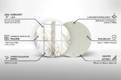 Grabkerzen Unterlage Heller Marmor mit Gold