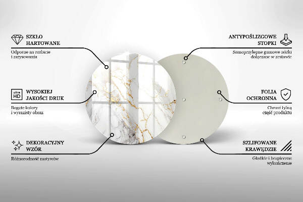 Grabkerzen Unterlage Heller Marmor mit Gold