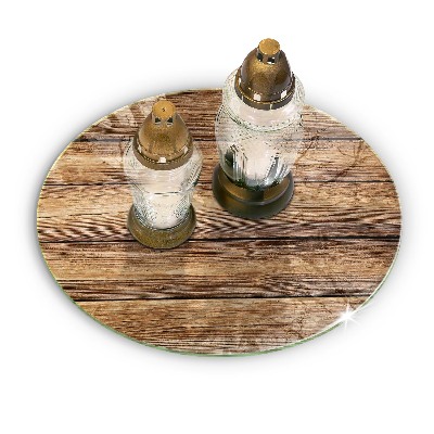 Unterlage für Kerzen Holzstrukturplatten