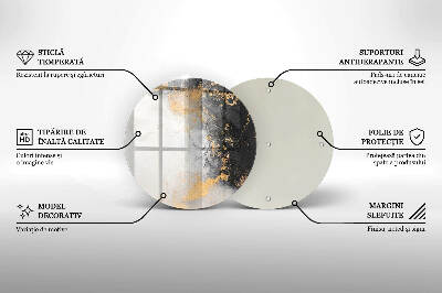 Unterlage für Kerzen Abstraktion mit Gold