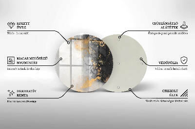 Unterlage für Kerzen Abstraktion mit Gold