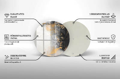 Unterlage für Kerzen Abstraktion mit Gold