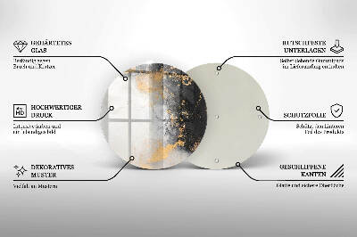Unterlage für Kerzen Abstraktion mit Gold