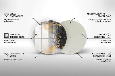 Unterlage für Kerzen Abstraktion mit Gold