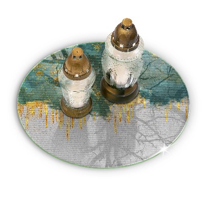 Grabkerzen Unterlage Abstraktion mit Gold