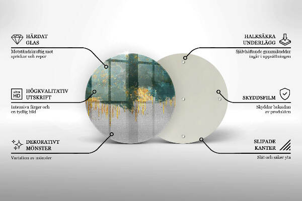Grabkerzen Unterlage Abstraktion mit Gold