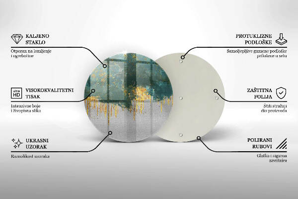 Grabkerzen Unterlage Abstraktion mit Gold