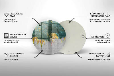 Grabkerzen Unterlage Abstraktion mit Gold