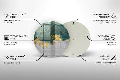 Grabkerzen Unterlage Abstraktion mit Gold