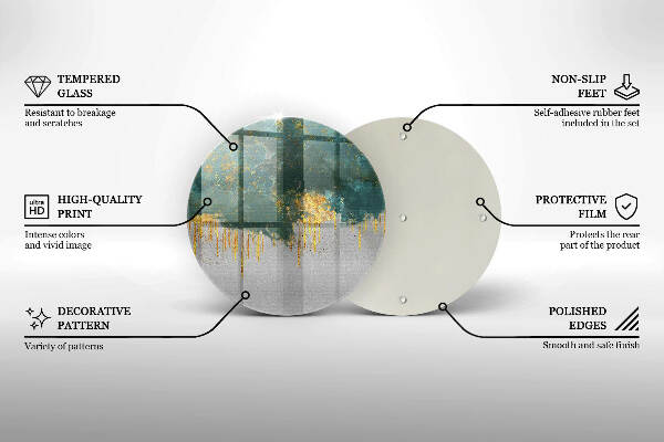 Grabkerzen Unterlage Abstraktion mit Gold