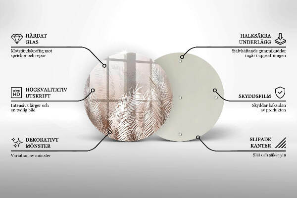 Unterlage für Kerzen Boho-Laubvegetation