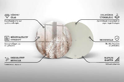 Unterlage für Kerzen Boho-Laubvegetation