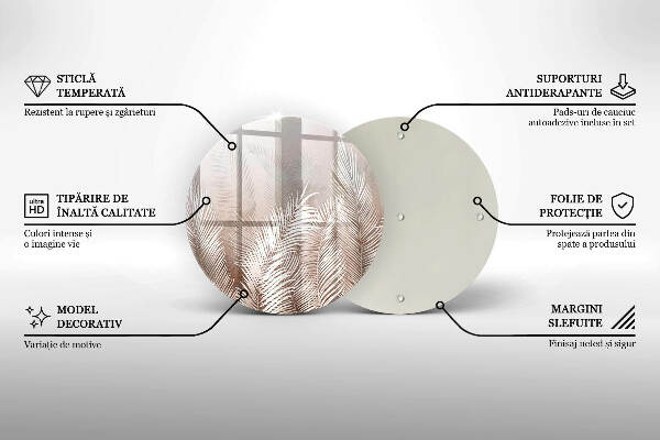 Unterlage für Kerzen Boho-Laubvegetation