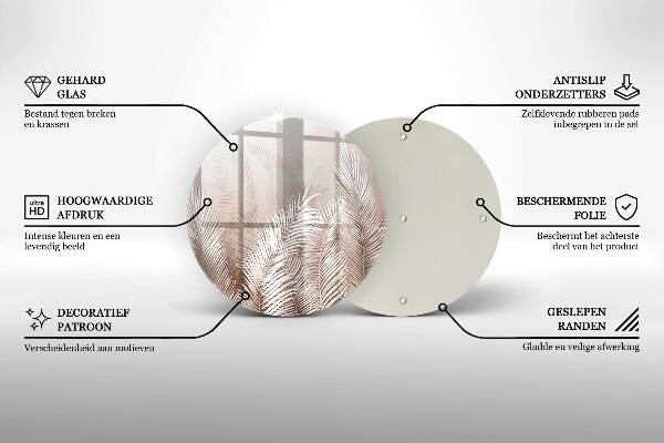Unterlage für Kerzen Boho-Laubvegetation