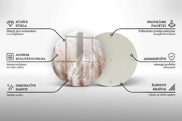 Unterlage für Kerzen Boho-Laubvegetation