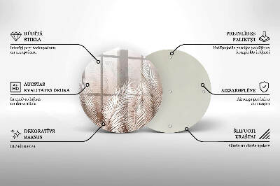 Unterlage für Kerzen Boho-Laubvegetation