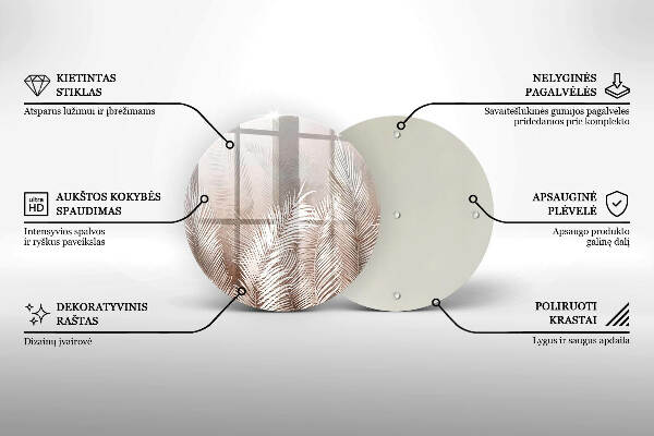 Unterlage für Kerzen Boho-Laubvegetation
