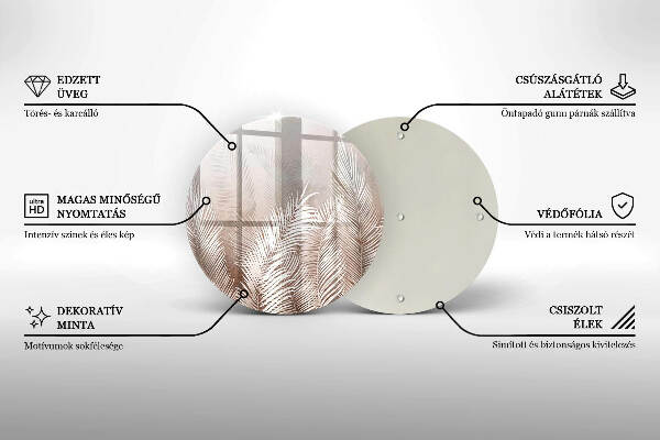 Unterlage für Kerzen Boho-Laubvegetation