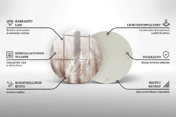 Unterlage für Kerzen Boho-Laubvegetation