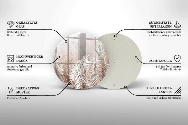 Unterlage für Kerzen Boho-Laubvegetation