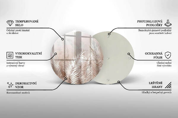 Unterlage für Kerzen Boho-Laubvegetation