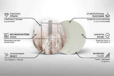 Unterlage für Kerzen Boho-Laubvegetation