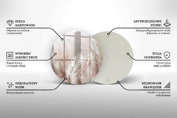 Unterlage für Kerzen Boho-Laubvegetation