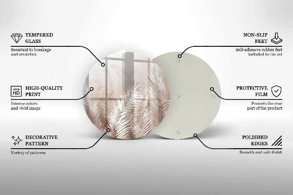 Unterlage für Kerzen Boho-Laubvegetation