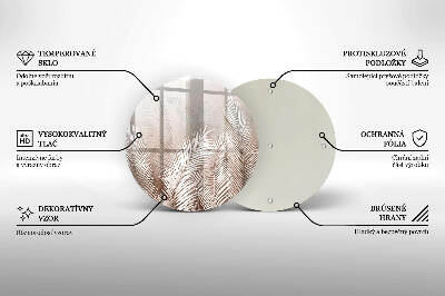 Unterlage für Kerzen Boho-Laubvegetation