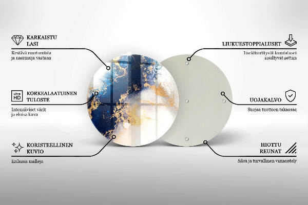 Grabkerzen Unterlage Abstraktion mit Blau